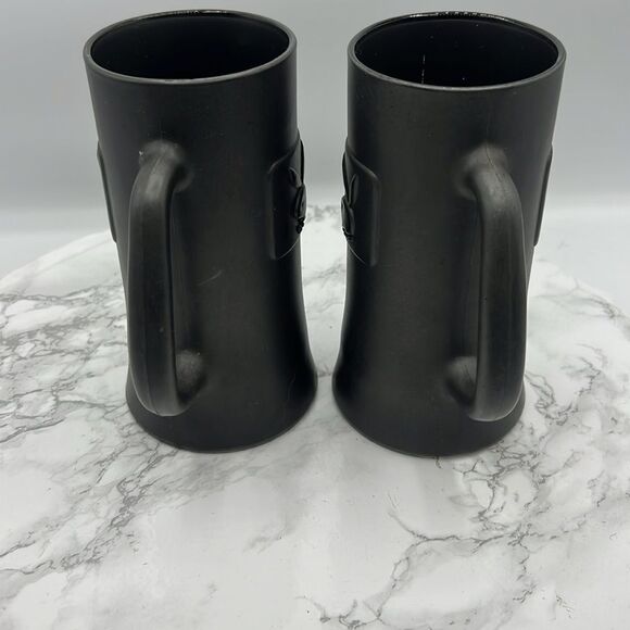 PLAYBOY Vintage Black Matte Glass Beer Mug-Set of 2 - Picture 6 of 8
